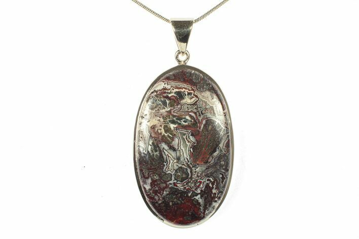 Polished Crazy Lace Agate Pendant - Mexico #279172